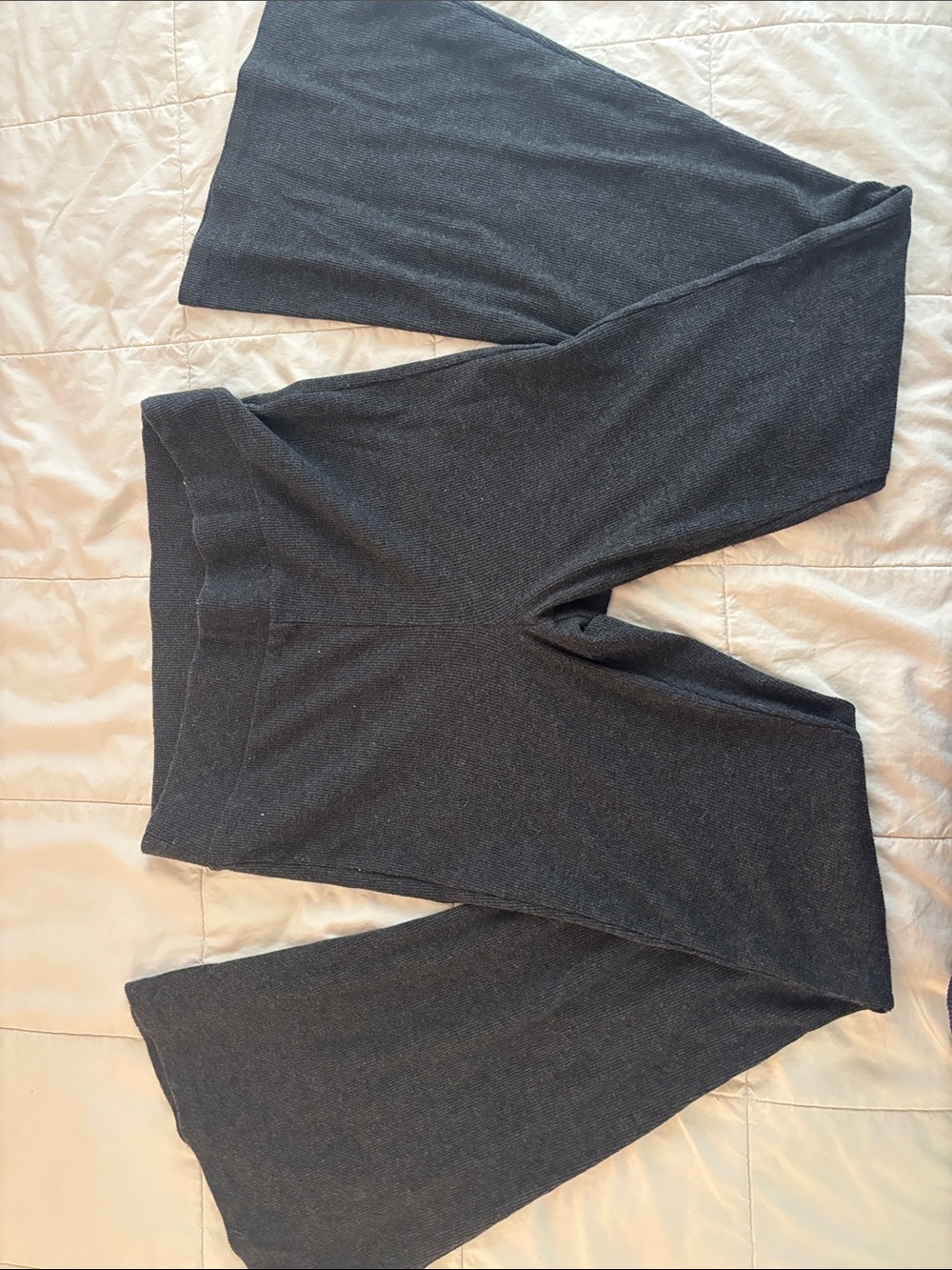 Aerie Dark Gray Wide Leg Knit Pants